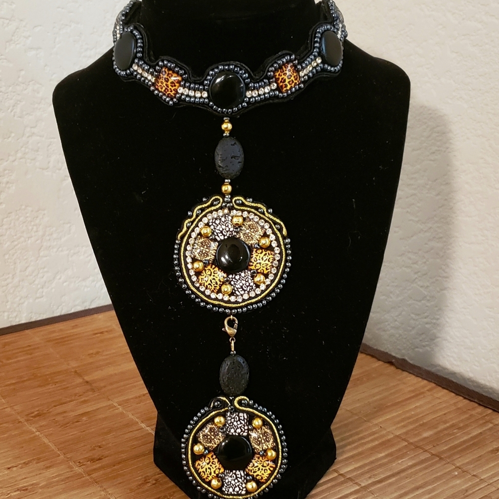 "Wahala" handmade convertible choker necklace